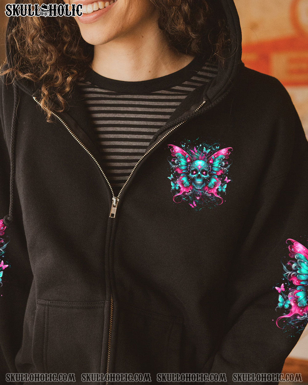 BLISSCORNERS KARMA FAIRY SKULL WINGS ALL OVER PRINT