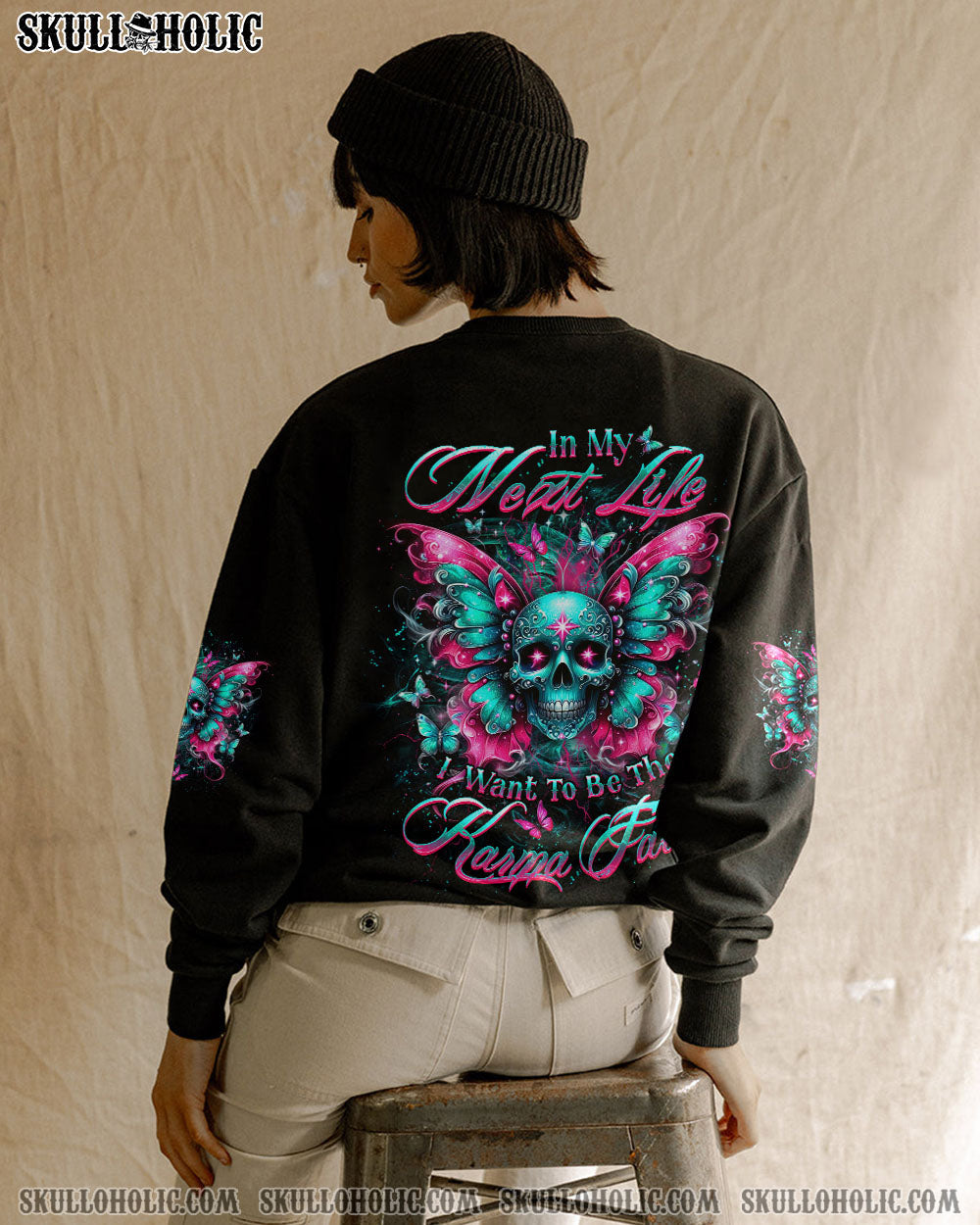 BLISSCORNERS KARMA FAIRY SKULL WINGS ALL OVER PRINT