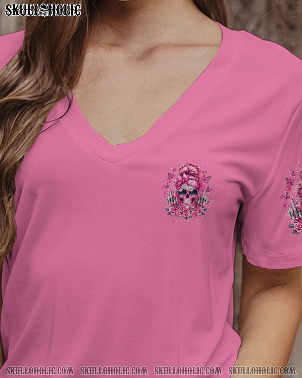 BLISSCORNERS I AM A SWEET GIRL SKULL MESSY BUN ALL OVER PRINT