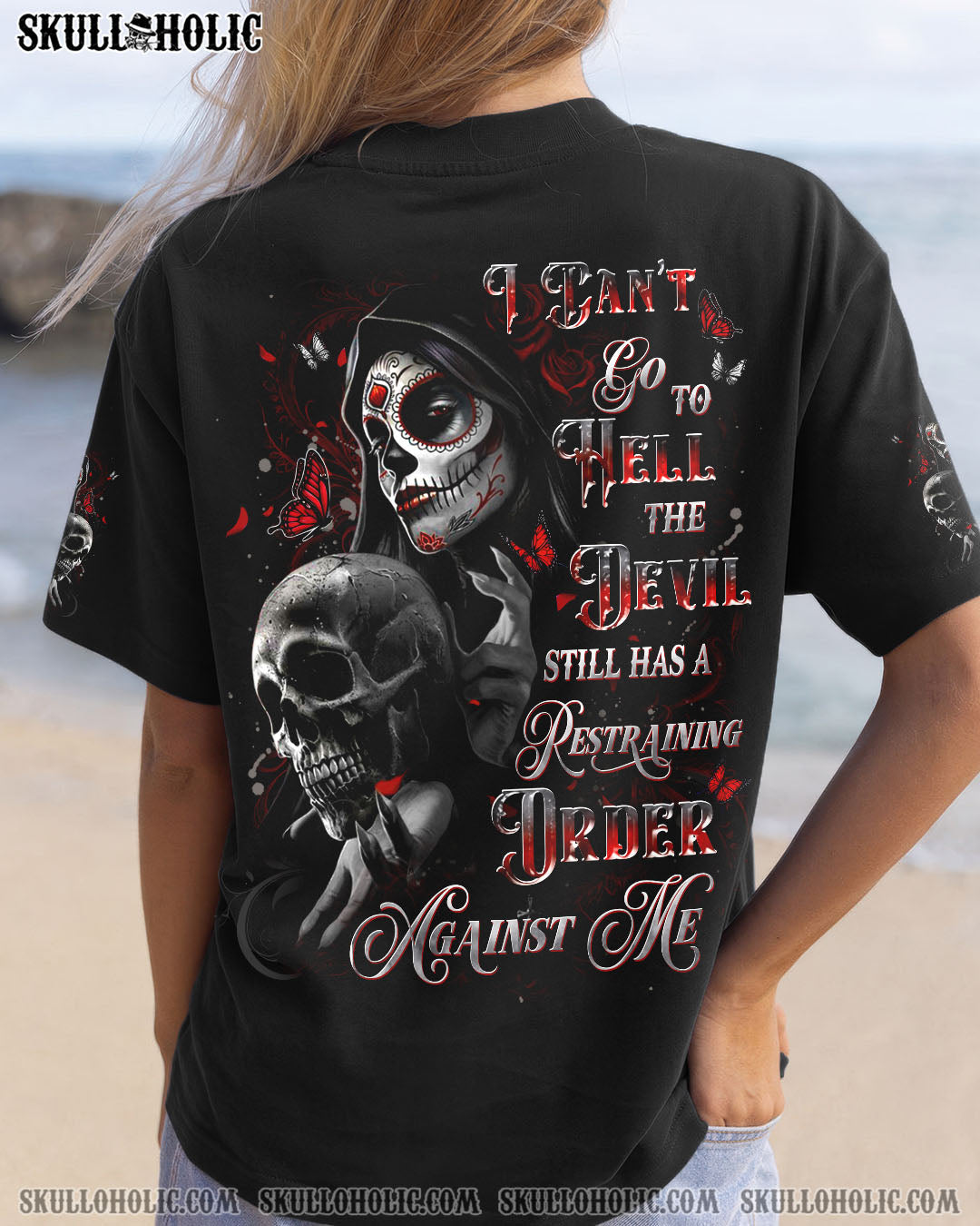 BLISSCORNERS I CAN'T GO TO HELL SKULL LADY ALL OVER PRINT