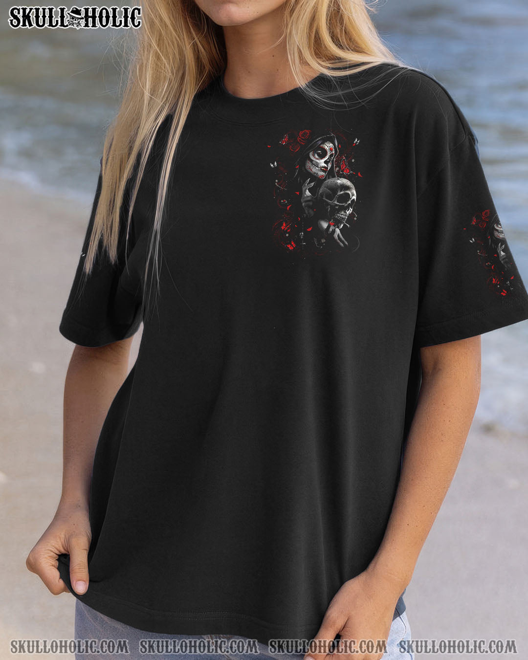 BLISSCORNERS I CAN'T GO TO HELL SKULL LADY ALL OVER PRINT