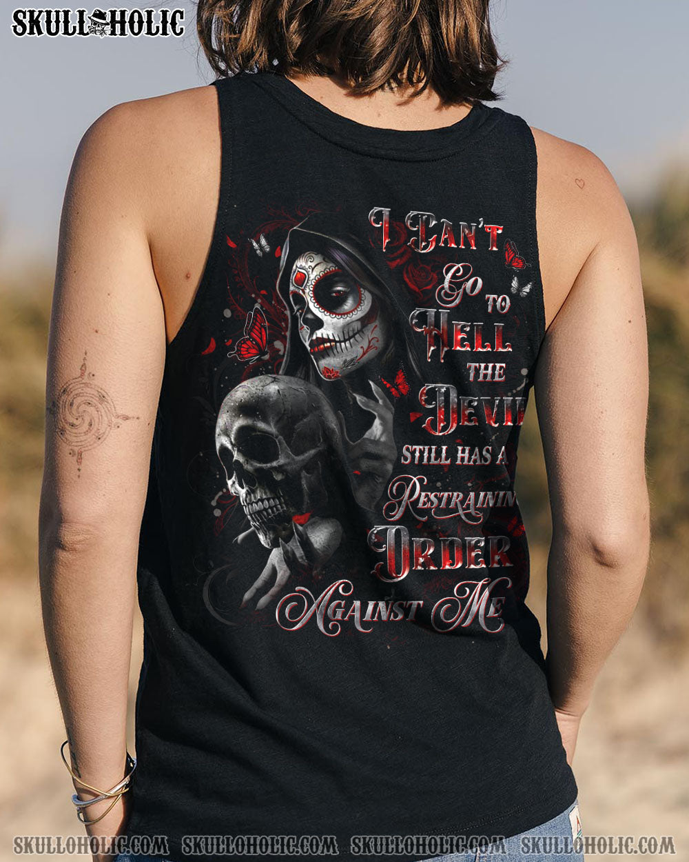 BLISSCORNERS I CAN'T GO TO HELL SKULL LADY ALL OVER PRINT