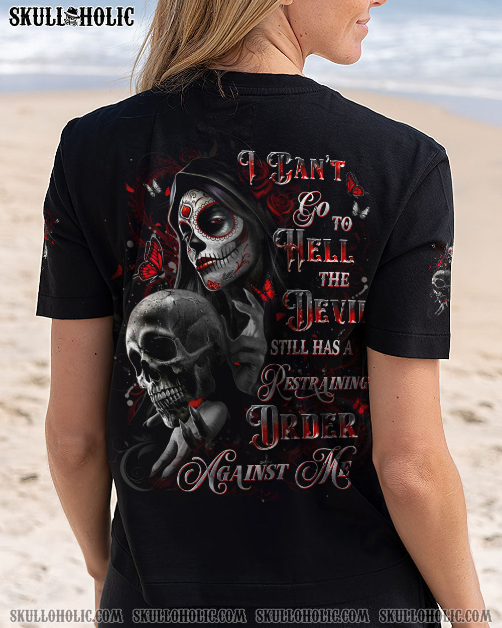 BLISSCORNERS I CAN'T GO TO HELL SKULL LADY ALL OVER PRINT