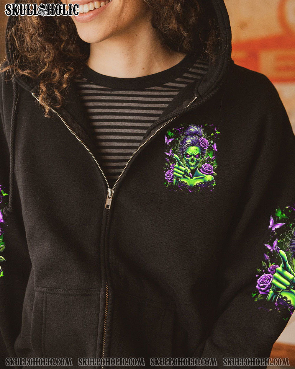 BLISSCORNERS SHUT UP SKULL PURPLE ROSE ALL OVER PRINT