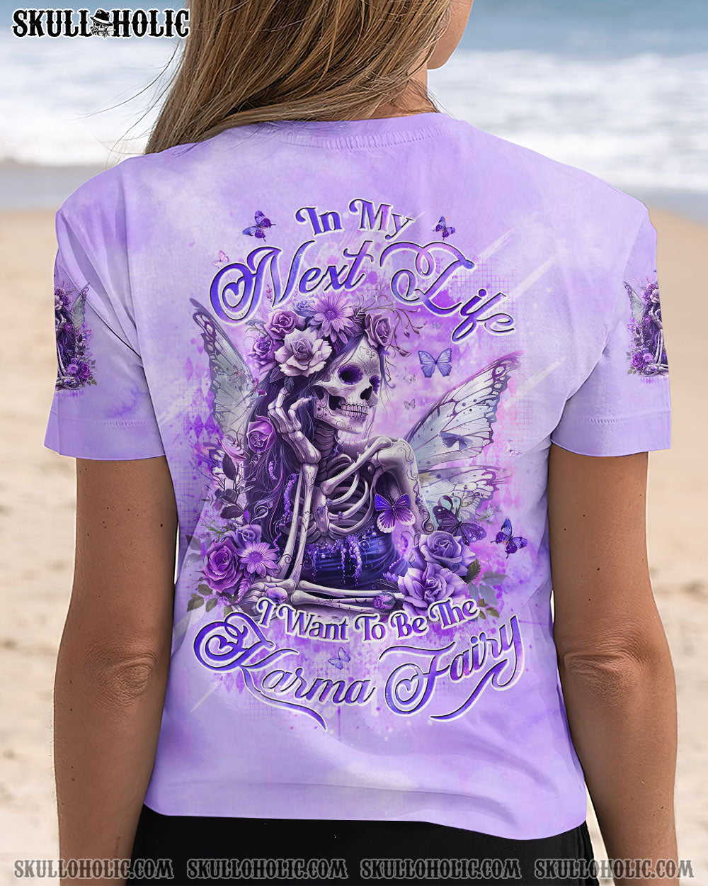 BLISSCORNERS KARMA FAIRY SKELETON LADY ALL OVER PRINT