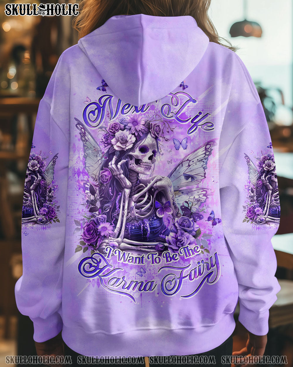 BLISSCORNERS KARMA FAIRY SKELETON LADY ALL OVER PRINT