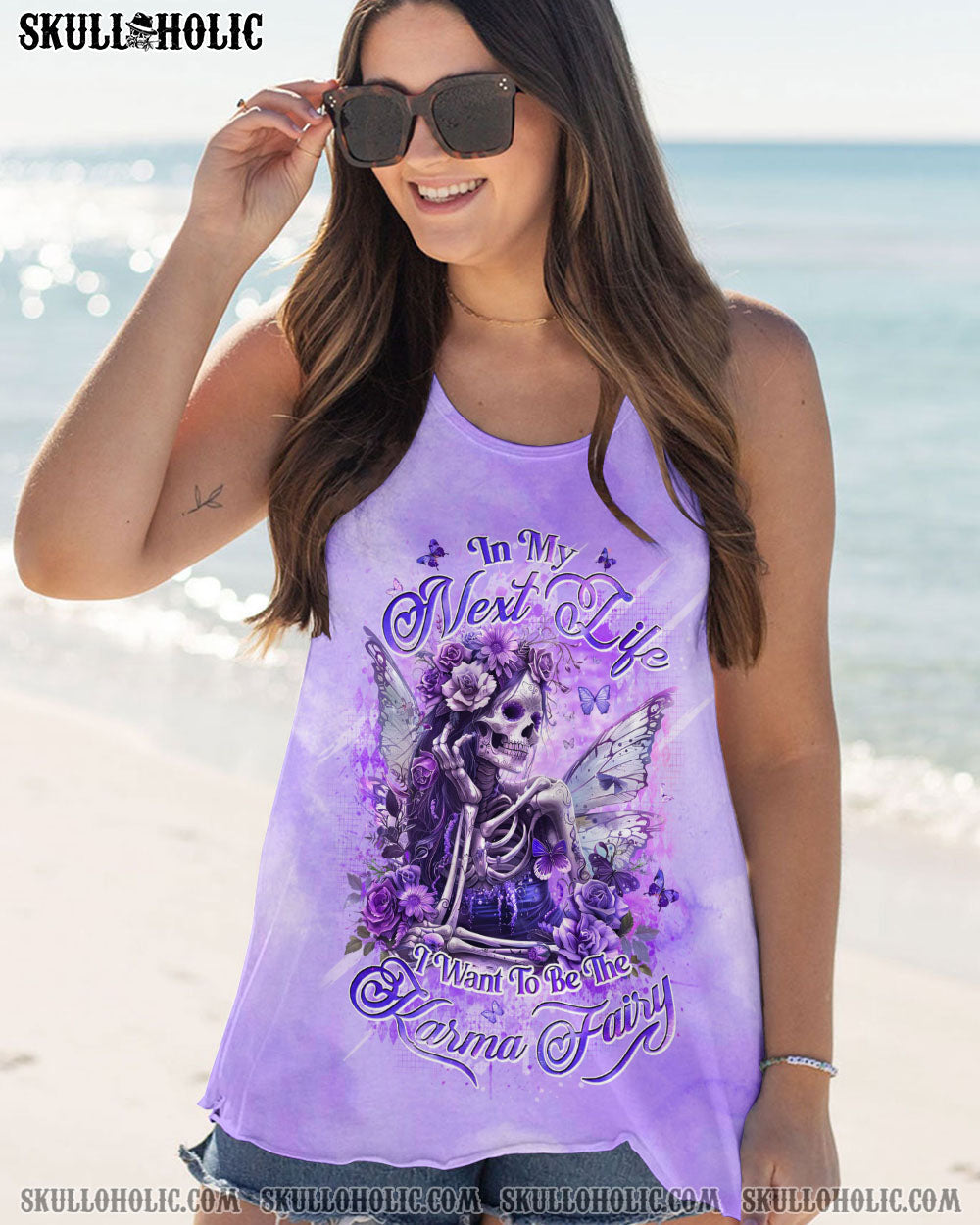 BLISSCORNERS KARMA FAIRY SKELETON LADY ALL OVER PRINT