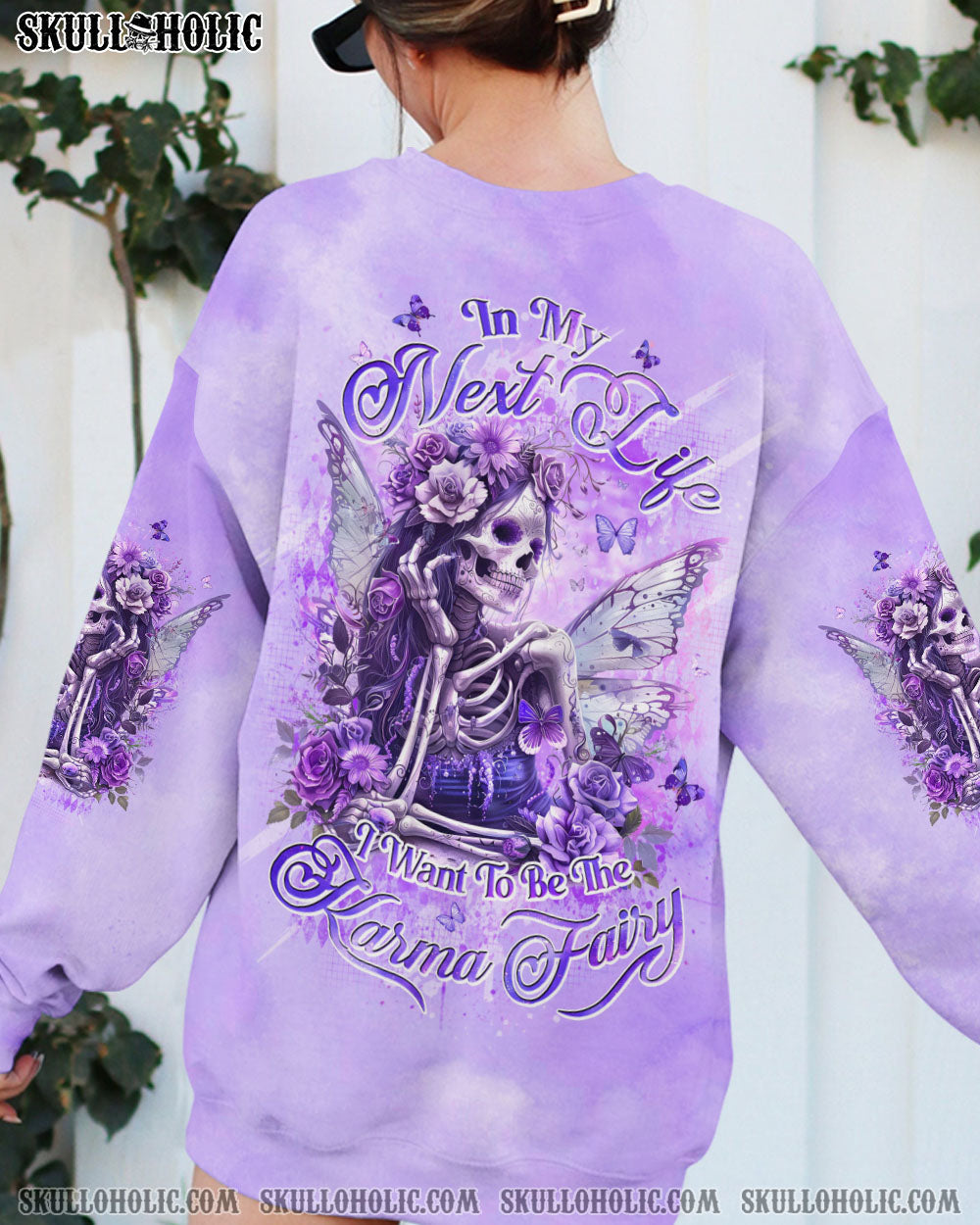 BLISSCORNERS KARMA FAIRY SKELETON LADY ALL OVER PRINT