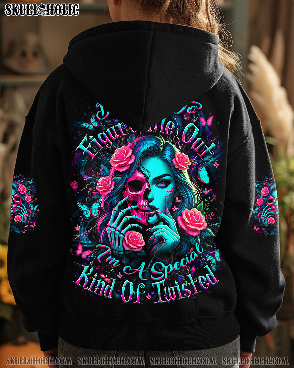 BLISSCORNERS DON'T TRY TO FIGURE ME OUT SKULL ALL OVER PRINT