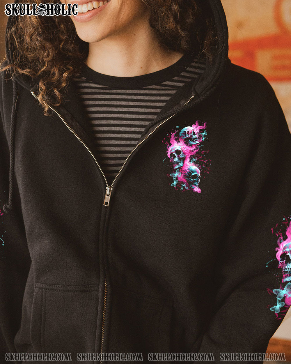 BLISSCORNERS THE GOOD GIRL IN ME GOT TIRED SKULL ALL OVER PRINT