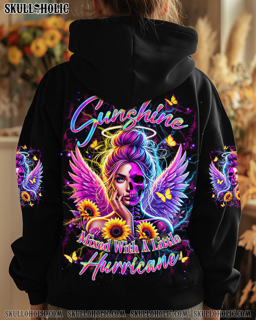 BLISSCORNERS SHE IS SUNSHINE SKULL LADY ALL OVER PRINT