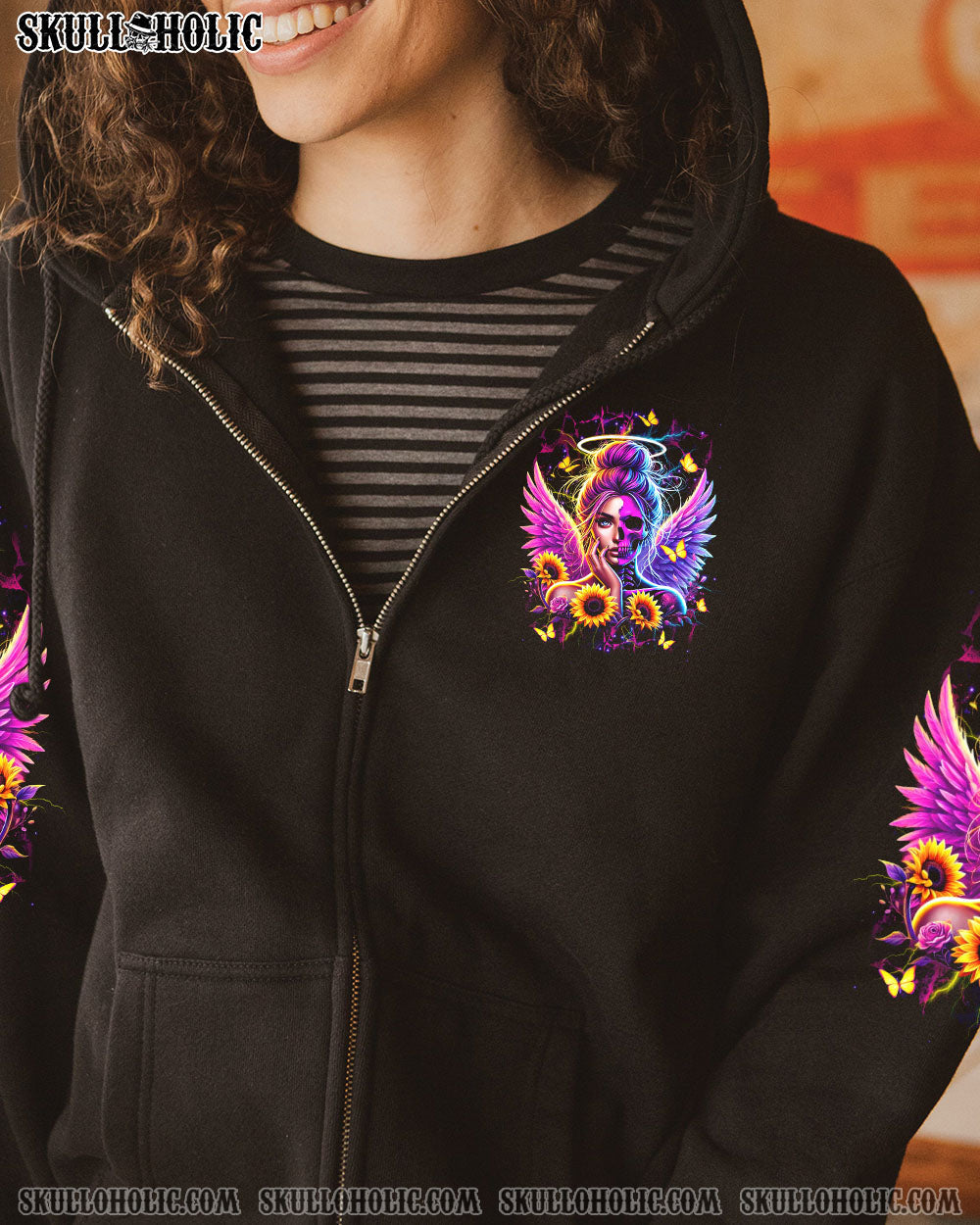 BLISSCORNERS SHE IS SUNSHINE SKULL LADY ALL OVER PRINT