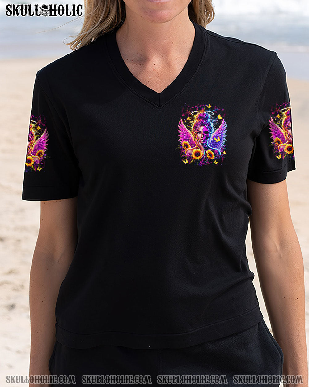 BLISSCORNERS SHE IS SUNSHINE SKULL LADY ALL OVER PRINT