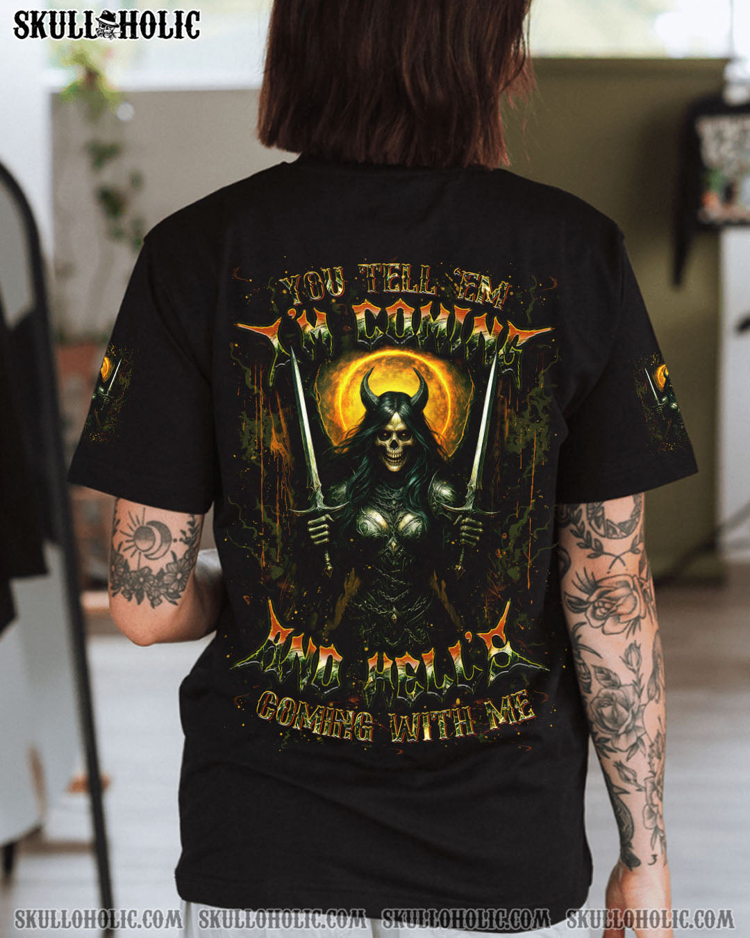 BLISSCORNERS HELL'S COMING WITH ME ALL OVER PRINT
