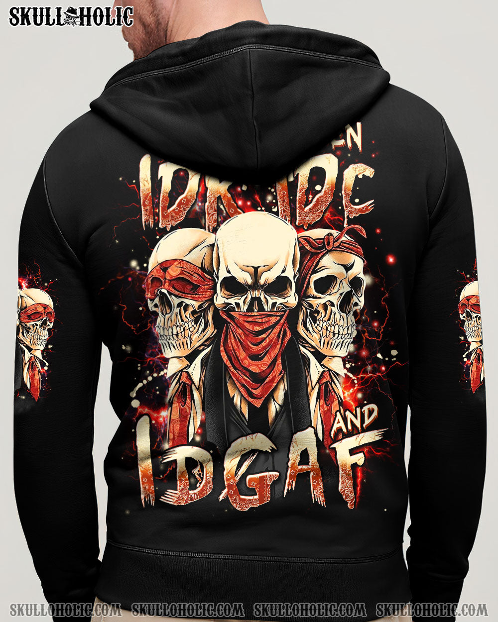 BLISSCORNERS STUCK BETWEEN IDK IDC AND IDGAF SKULL ALL OVER PRINT