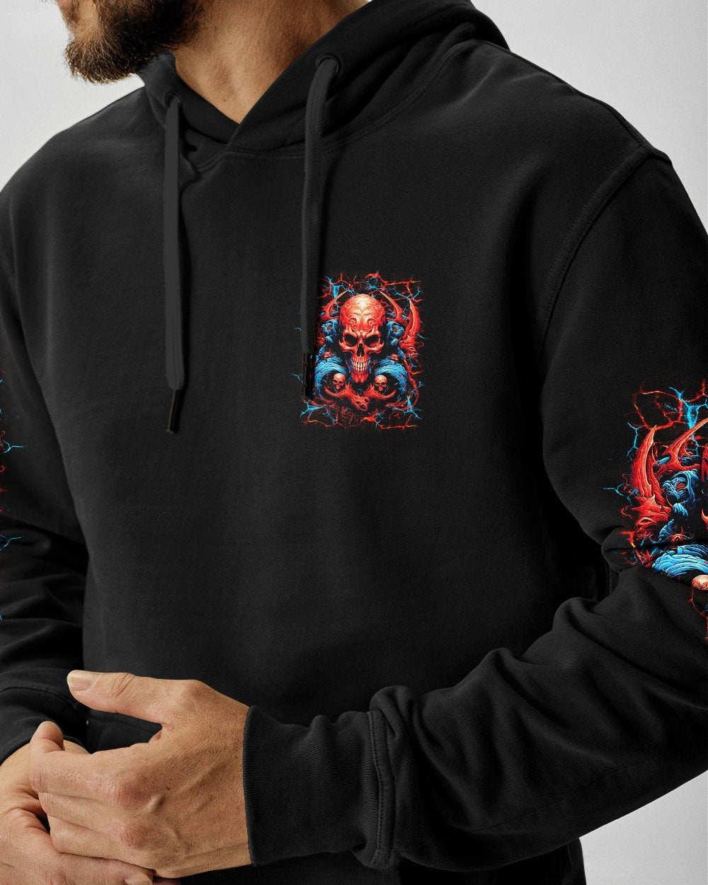 BLISSCORNERS I'M NEVER ALONE SKULL DEMON ALL OVER PRINT