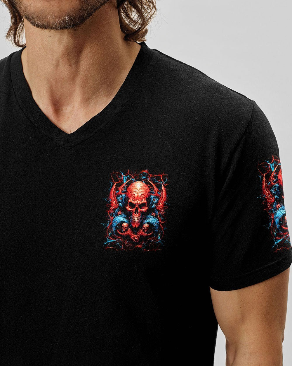 BLISSCORNERS I'M NEVER ALONE SKULL DEMON ALL OVER PRINT