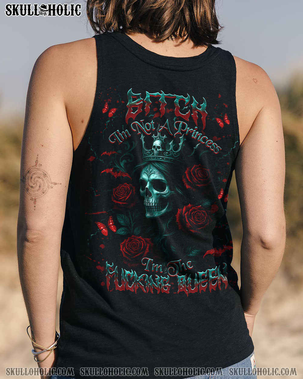 BLISSCORNERS I'M THE F QUEEN SKULL LADY ALL OVER PRINT