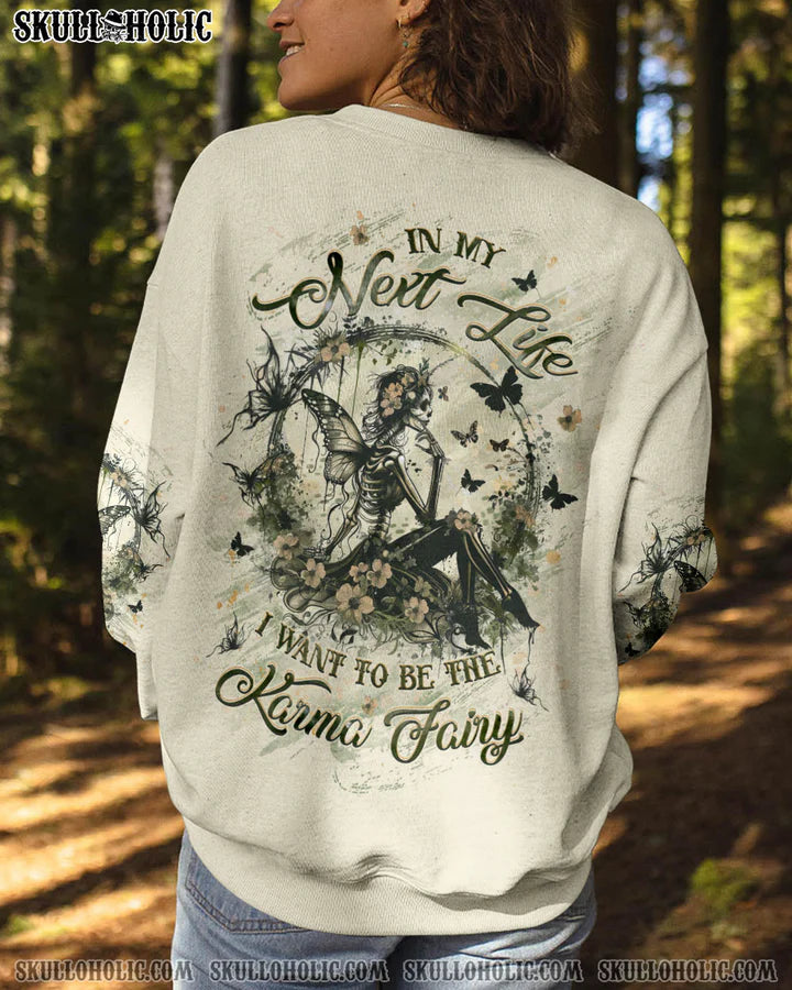 BLISSCORNERS KARMA FAIRY SKELETON LADY ALL OVER PRINT