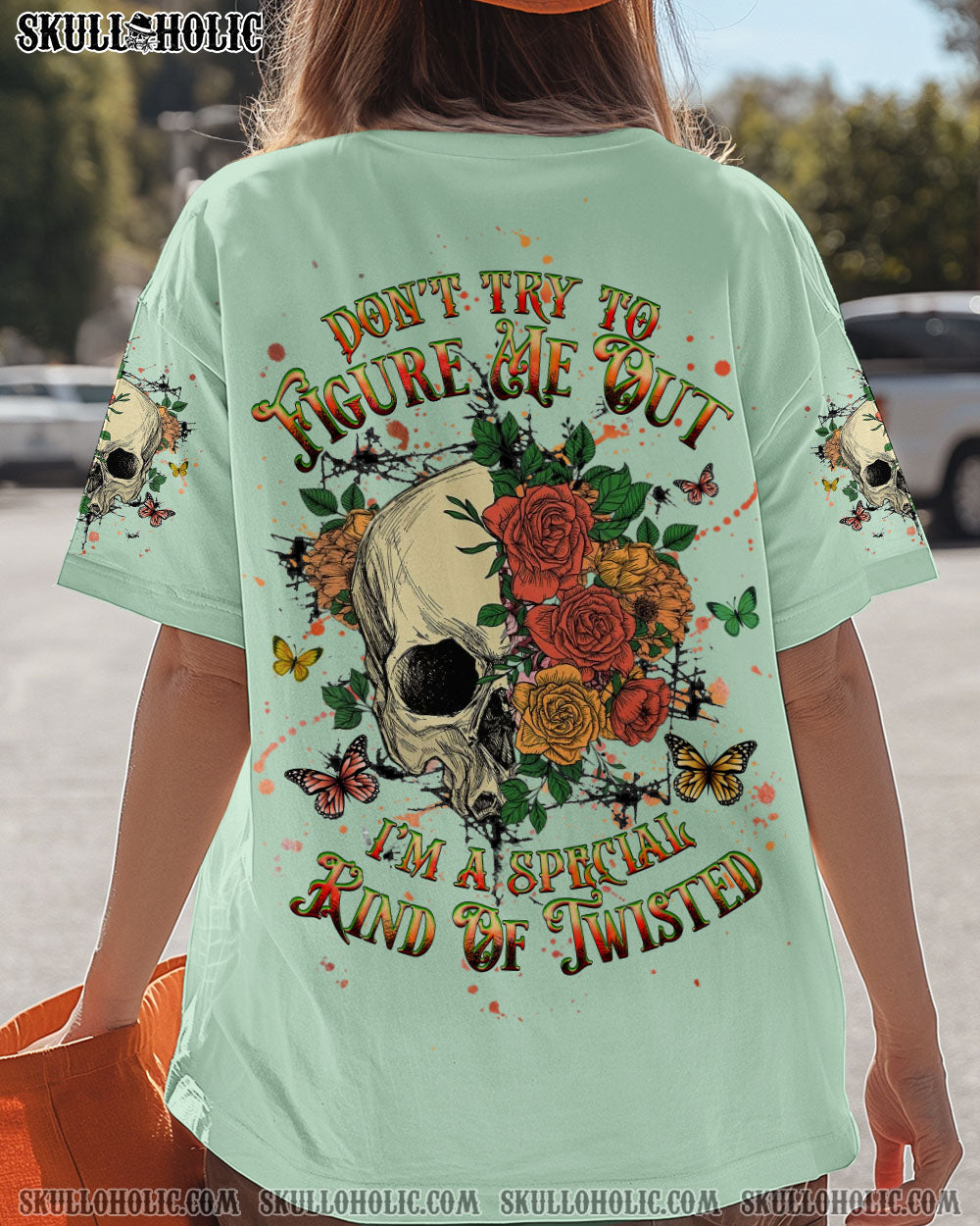 BLISSCORNERS DON'T TRY TO FIGURE ME OUT SKULL ALL OVER PRINT