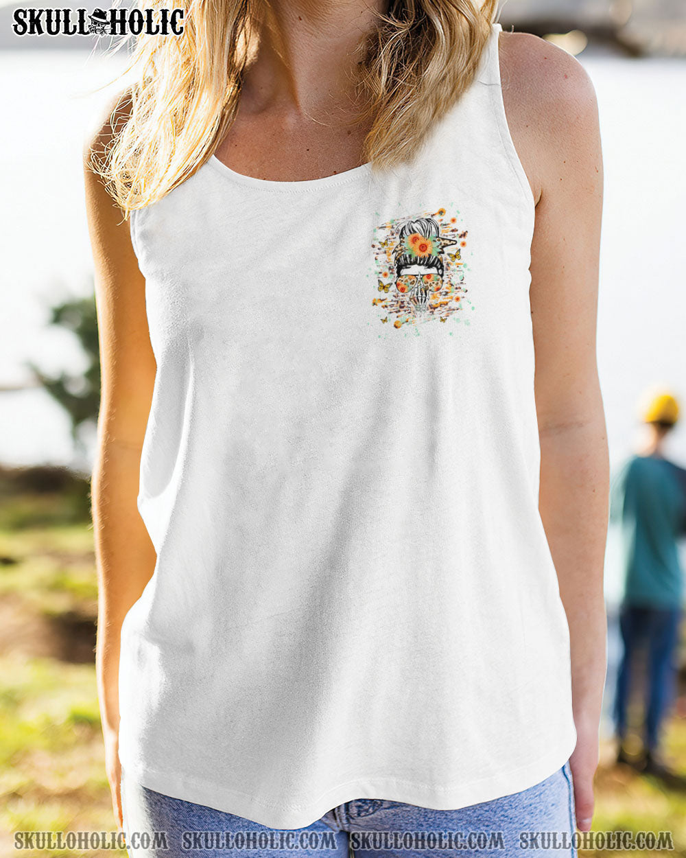 BLISSCORNERS JUDGE ME WHEN MADLY SKULL MESSY BUN ALL OVER PRINT