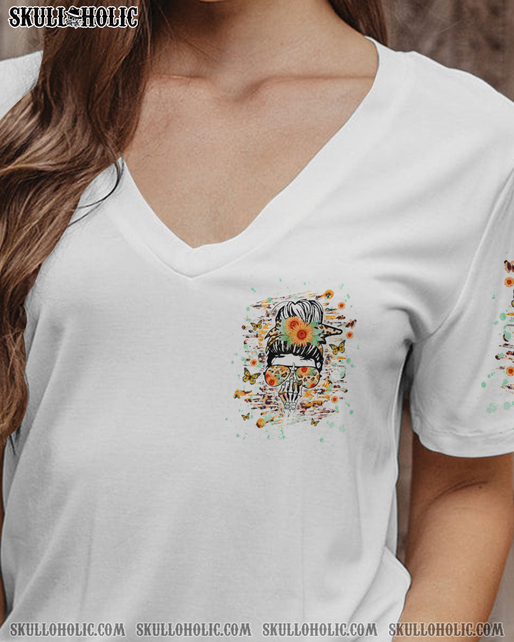 BLISSCORNERS JUDGE ME WHEN MADLY SKULL MESSY BUN ALL OVER PRINT