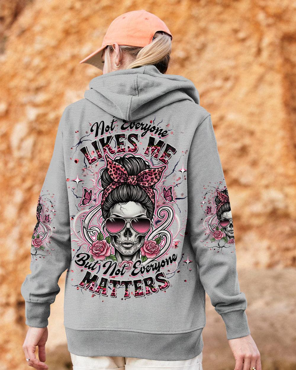 BLISSCORNERS ASSUMING I WAS LIKE MOST GIRLS MESSY BUN SKULL ALL OVER PRINT
