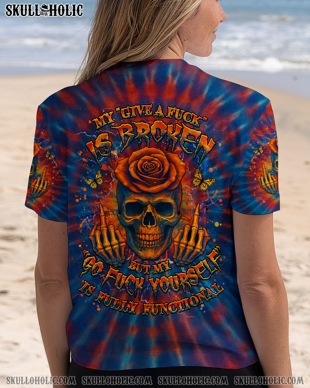 BLISSCORNERS MY GIVE A F IS BROKEN TIE DYE ALL OVER PRINT