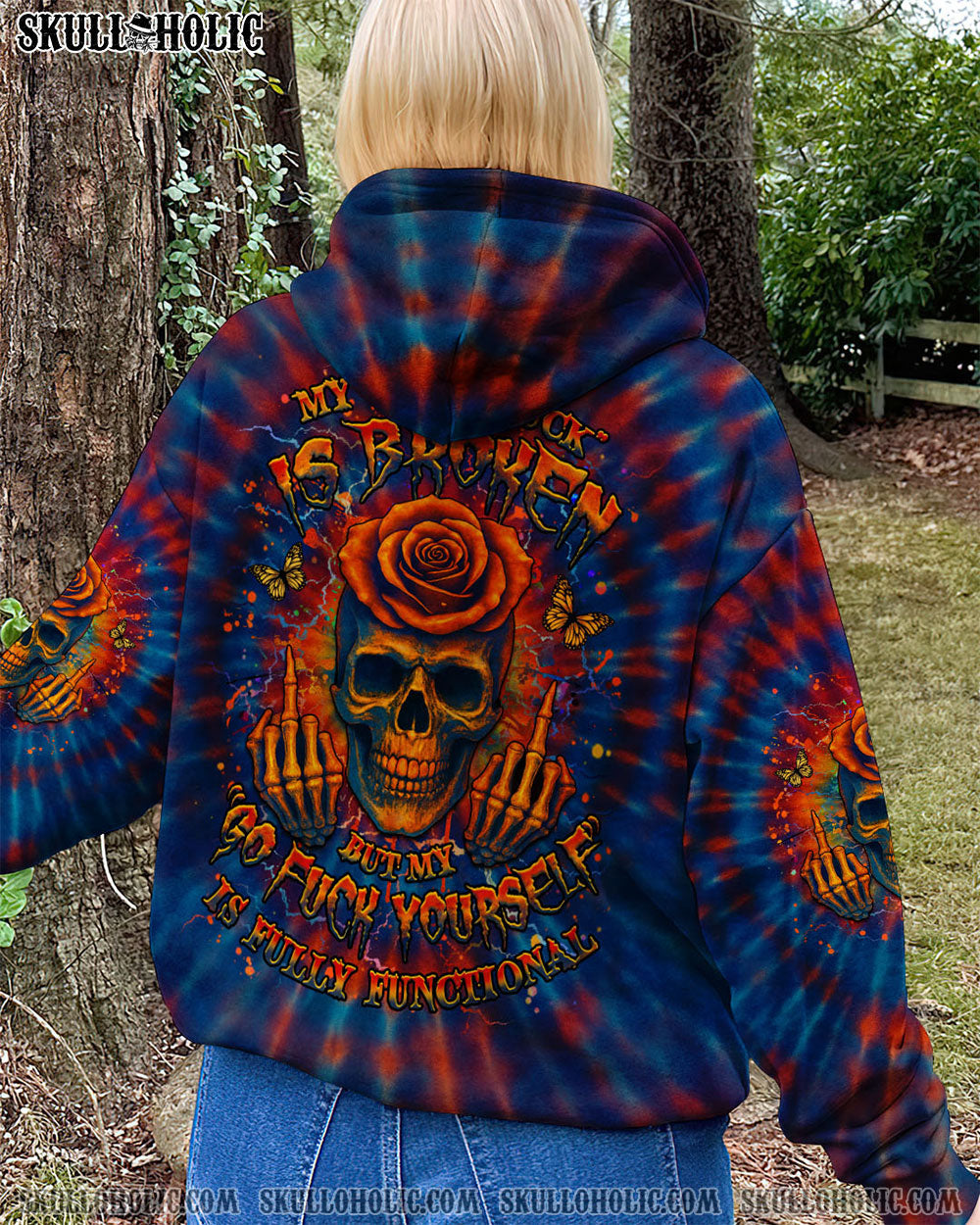 BLISSCORNERS MY GIVE A F IS BROKEN TIE DYE ALL OVER PRINT