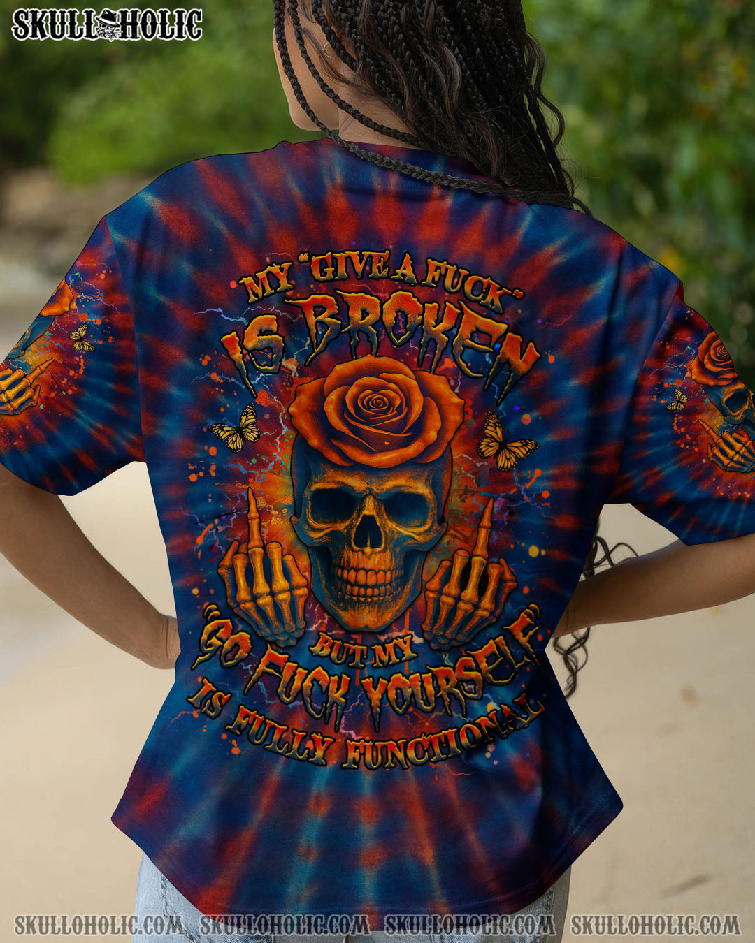 BLISSCORNERS MY GIVE A F IS BROKEN TIE DYE ALL OVER PRINT