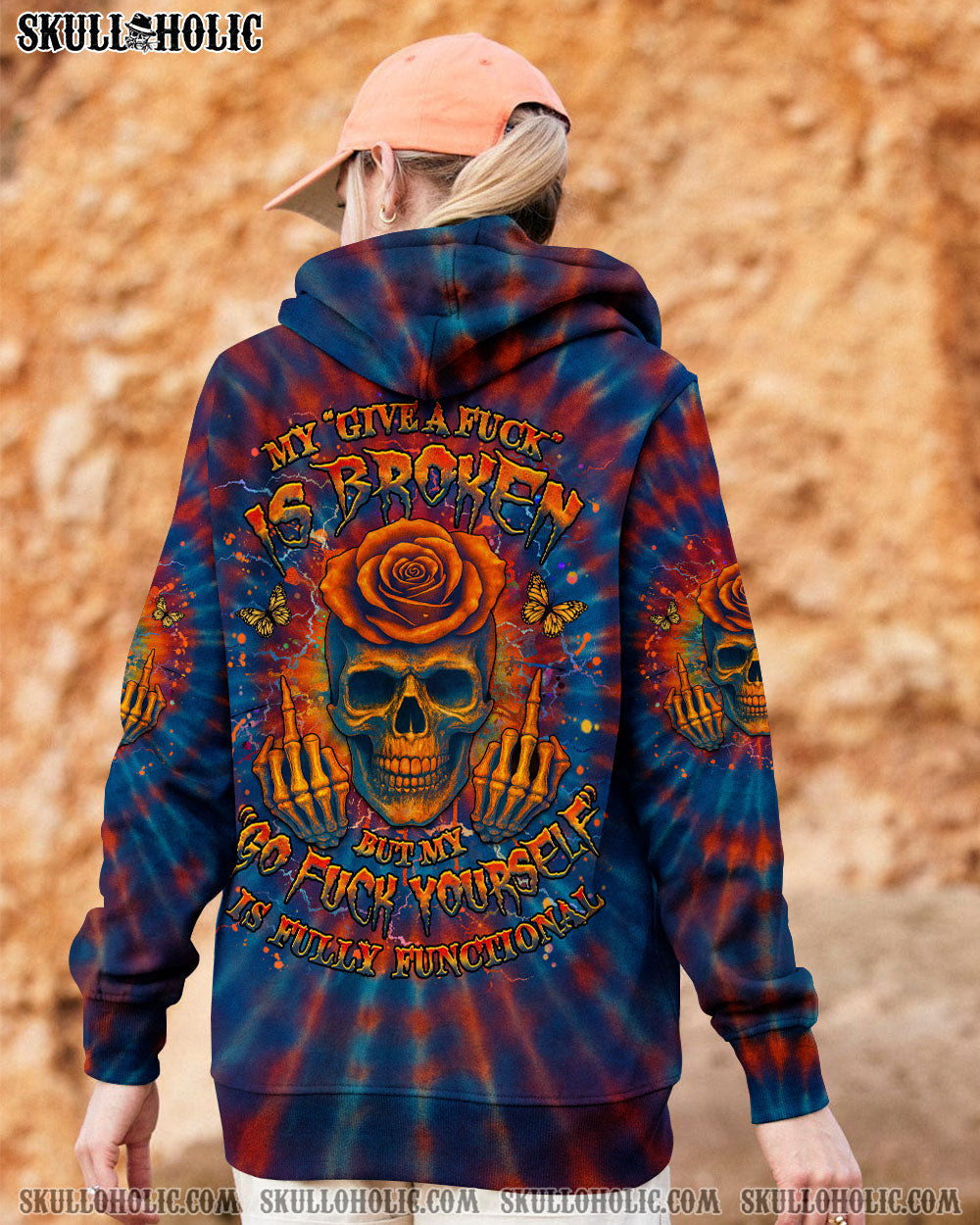 BLISSCORNERS MY GIVE A F IS BROKEN TIE DYE ALL OVER PRINT