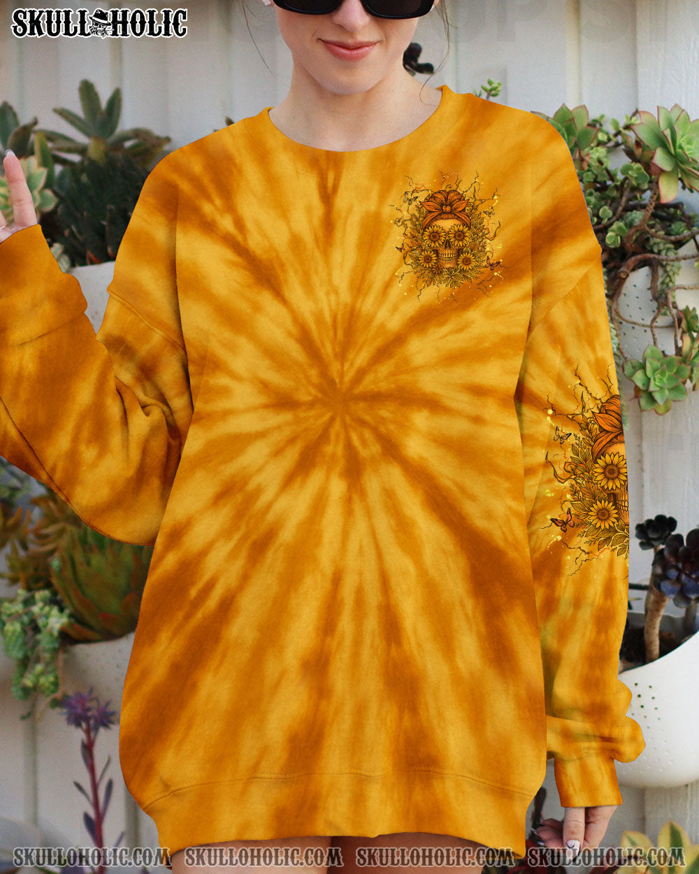 BLISSCORNERS I'M BLUNT BECAUSE GOD ROLLED ME TIE DYE ALL OVER PRINT