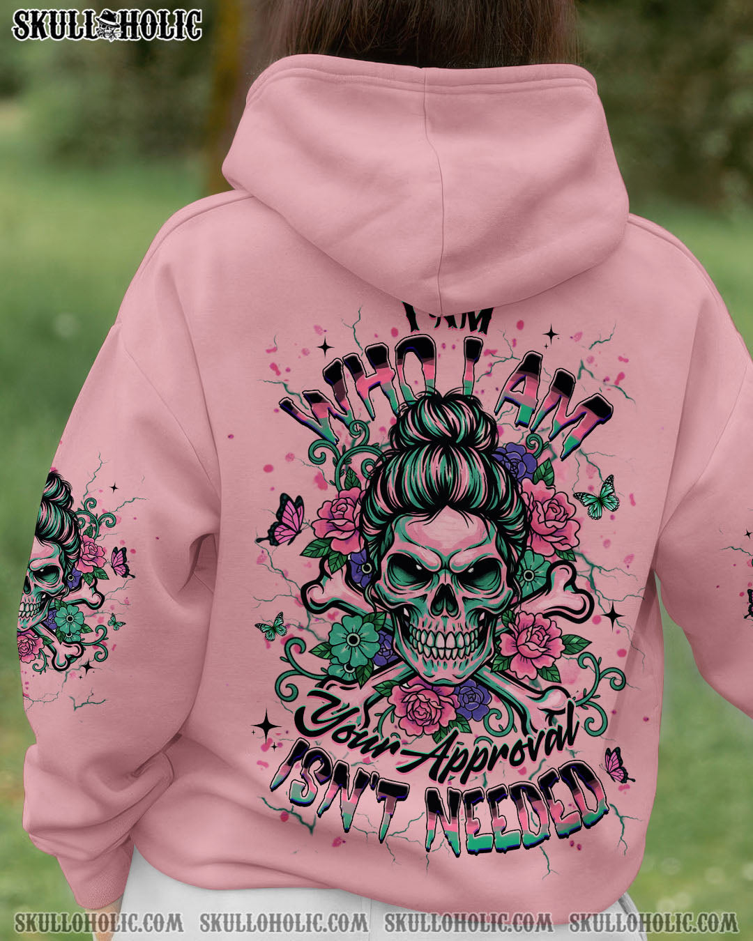 BLISSCORNERS MY GIVE A F IS BROKEN MESSY BUN SKULL ALL OVER PRINT