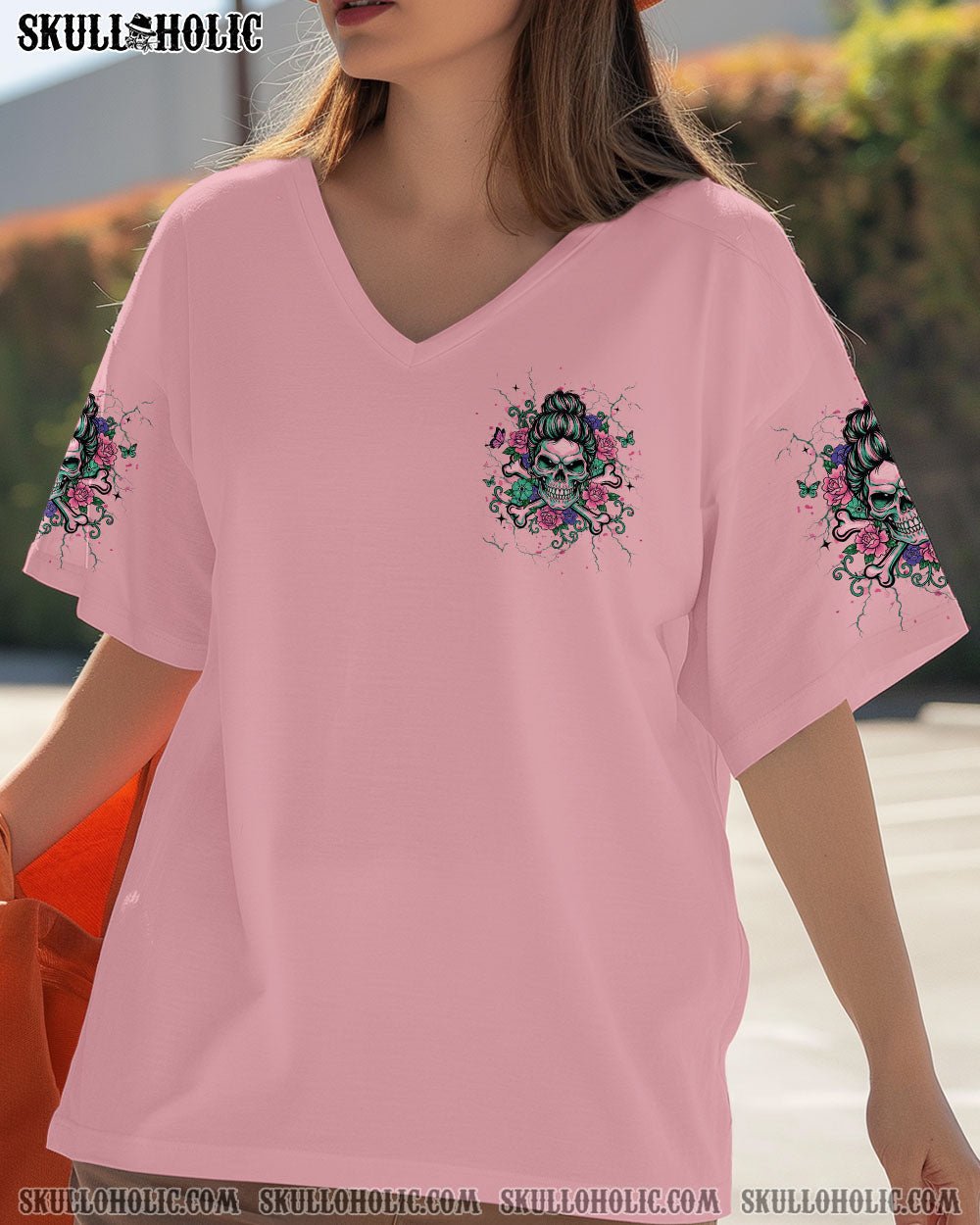 BLISSCORNERS MY GIVE A F IS BROKEN MESSY BUN SKULL ALL OVER PRINT