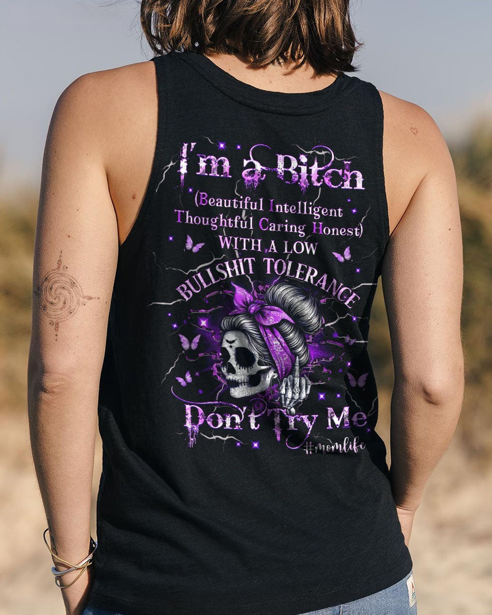 BLISSCORNERS I'M A B DON'T TRY ME MOMLIFE ALL OVER PRINT