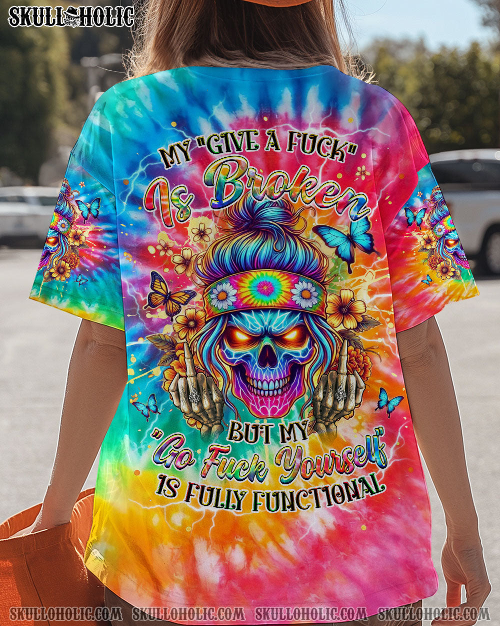 BLISSCORNERS MY GIVE A F IS BROKEN TIE DYE ALL OVER PRINT