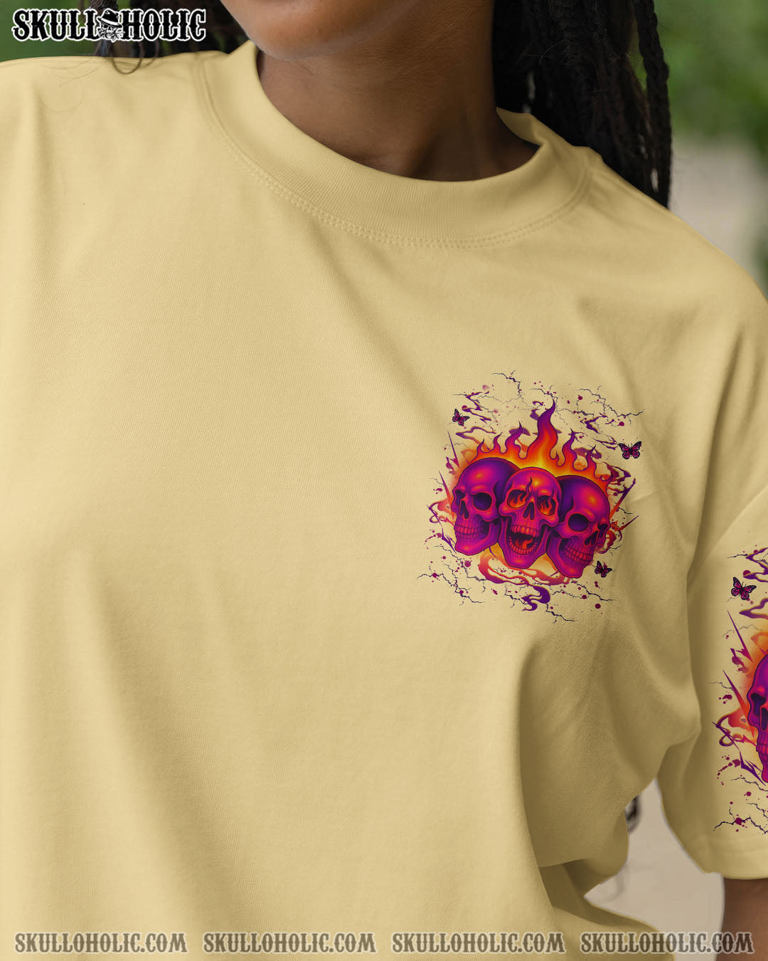 BLISSCORNERS I HAVE 3 SIDES 3 SKULLS ALL OVER PRINT