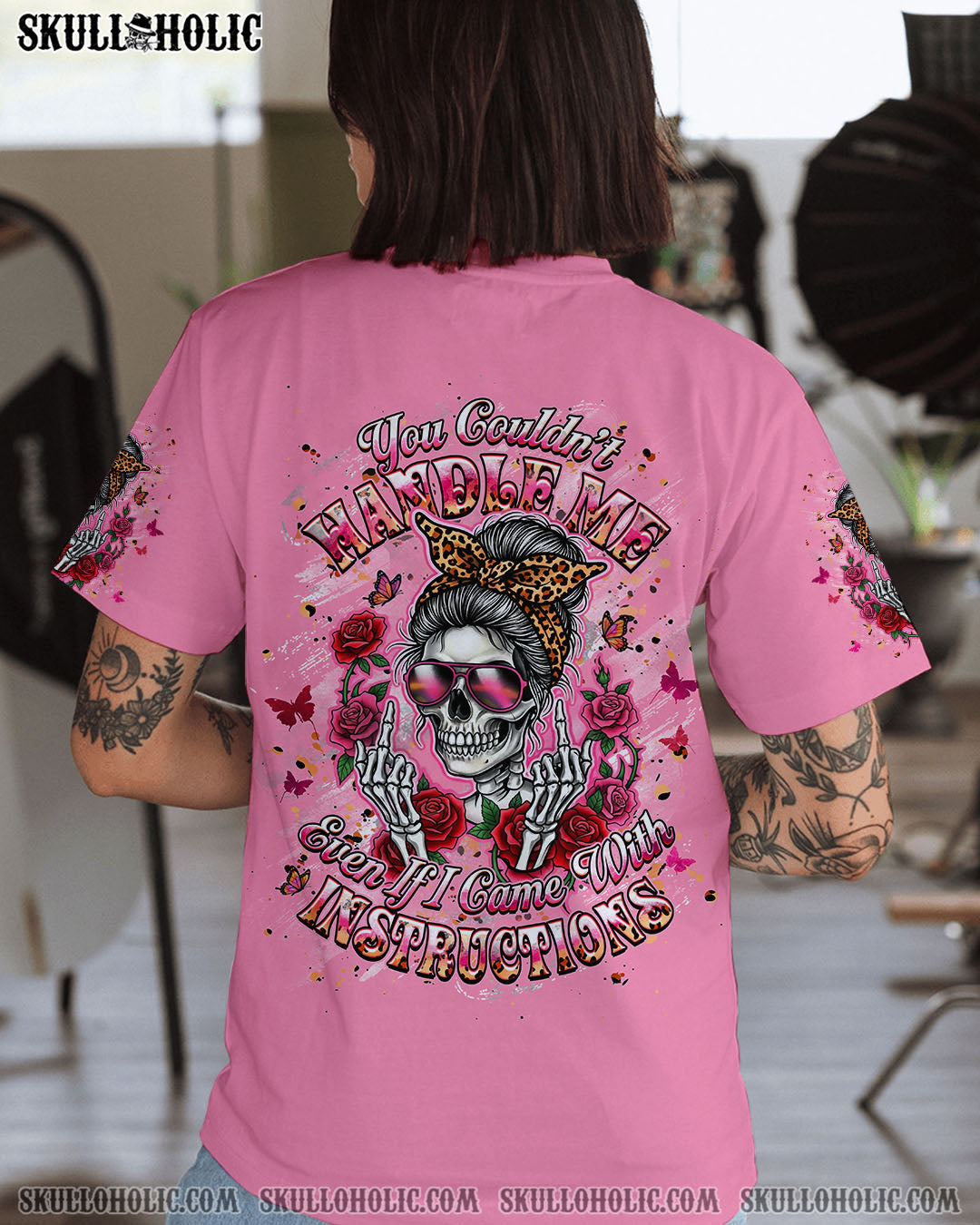 BLISSCORNERS ZERO F GIVEN MESSY BUN SKULL ALL OVER PRINT