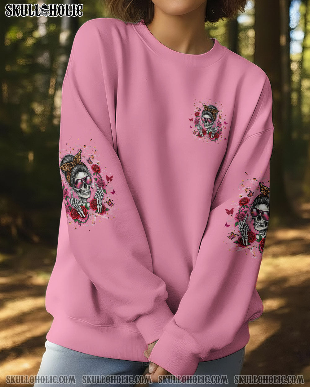 BLISSCORNERS ZERO F GIVEN MESSY BUN SKULL ALL OVER PRINT