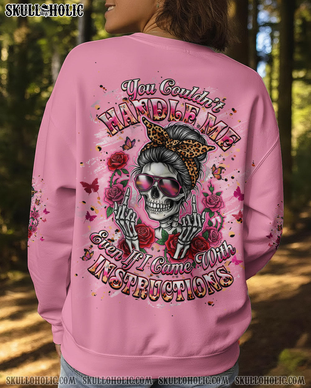 BLISSCORNERS ZERO F GIVEN MESSY BUN SKULL ALL OVER PRINT