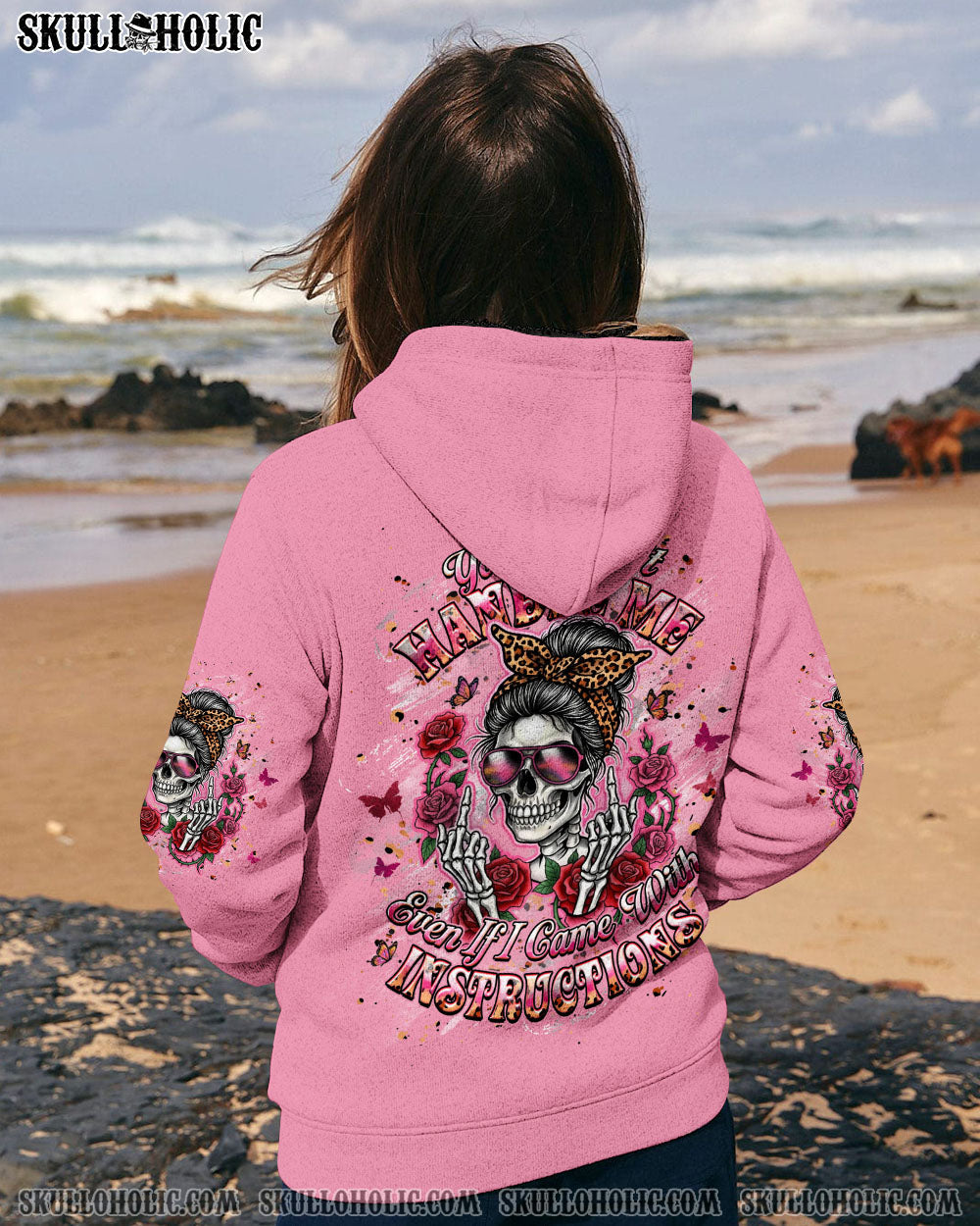 BLISSCORNERS ZERO F GIVEN MESSY BUN SKULL ALL OVER PRINT