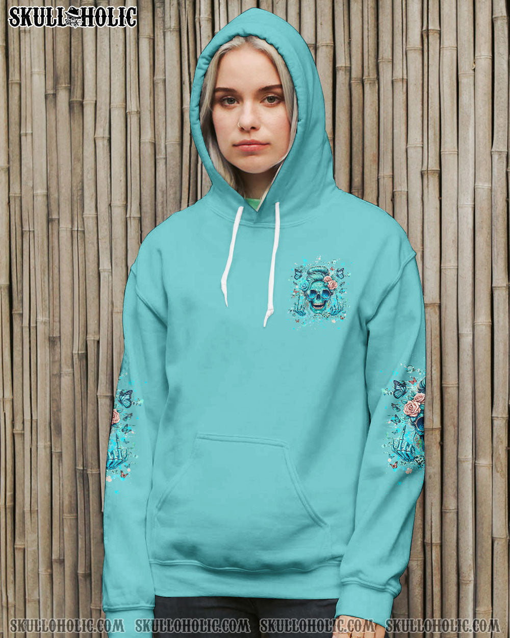 BLISSCORNERS ASSUMING I WAS LIKE MOST GIRLS MESSY BUN SKULL ALL OVER PRINT