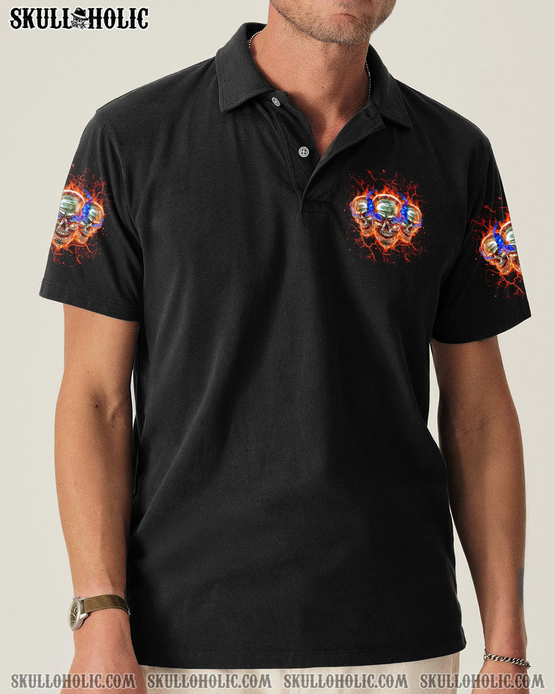 BLISSCORNERS I HAVE 3 SIDES 3 SKULLS ALL OVER PRINT