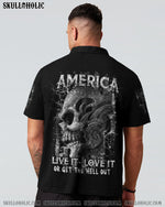 BLISSCORNERS AMERICA LIVE IT LOVE IT OR GET THE HELL OUT SKULL ALL OVER PRINT