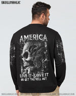 BLISSCORNERS AMERICA LIVE IT LOVE IT OR GET THE HELL OUT SKULL ALL OVER PRINT