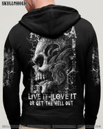 BLISSCORNERS AMERICA LIVE IT LOVE IT OR GET THE HELL OUT SKULL ALL OVER PRINT