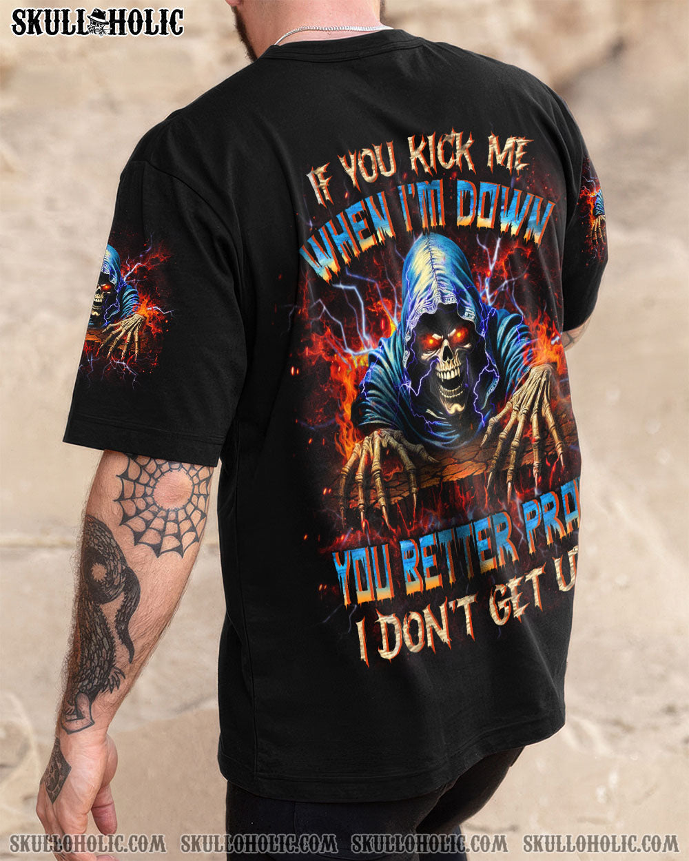 BLISSCORNERS IF YOU KICK ME WHEN I'M DOWN REAPER ALL OVER PRINT