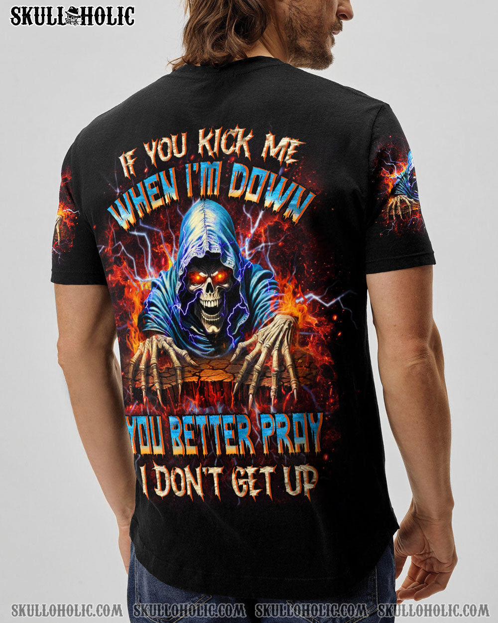 BLISSCORNERS IF YOU KICK ME WHEN I'M DOWN REAPER ALL OVER PRINT