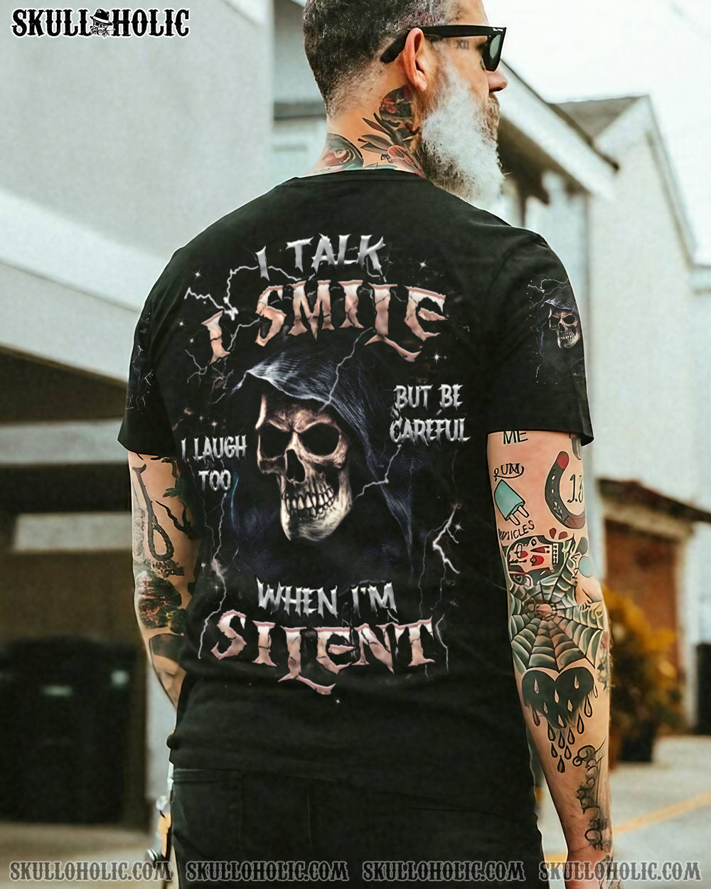 BLISSCORNERS BE CAREFUL WHEN I'M SILENT REAPER ALL OVER PRINT