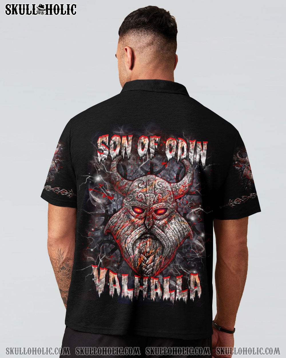 BLISSCORNERS SON OF ODIN VALHALLA VIKING SKULL ALL OVER PRINT